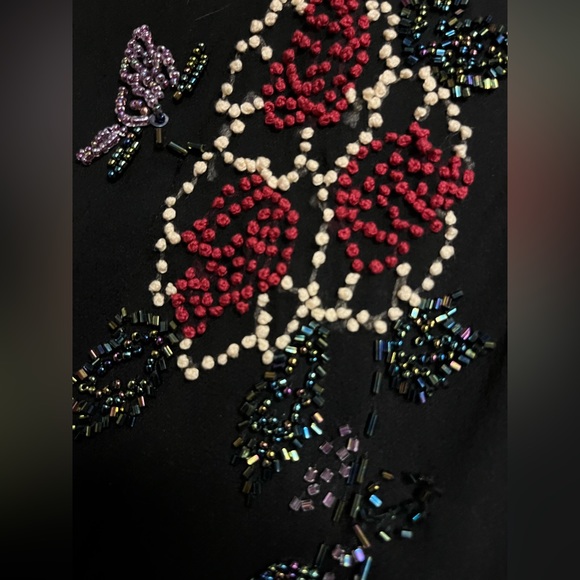 Vintage 90’s Y2K 100% Silk Dress Silk Slip Dress Fairy Beaded Dress Embroidered - Picture 7 of 17